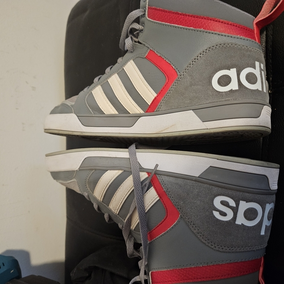 Adidas Neo Raleigh Gray and Red Sneakers - Men's Size 10.5 - Picture 10 of 12